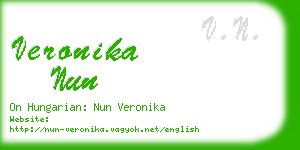 veronika nun business card